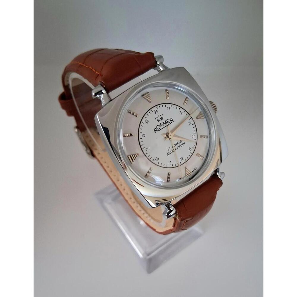 💁🏽‍♂️ Vintage Roamer Men's Leather Mechanical Watch RARE